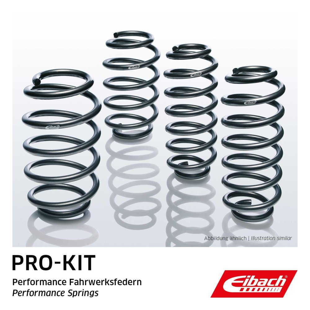 Ressorts Abaissement Eibach PRO-KIT - Pour Golf, Octavia, Leon - Abaissement 15-40 Mm Avant / 10-30 Mm Arrière - 7